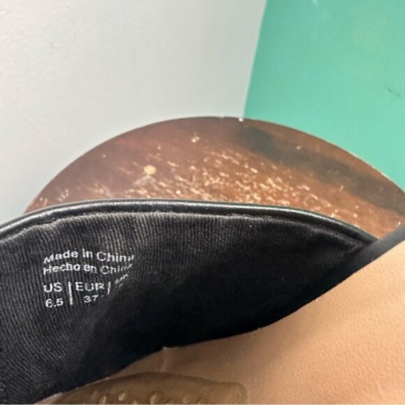 Call it Spring Black Vegan Leather Mules Size 6.5 Slip Ons - Picture 5 of 7